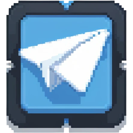 telegram logo, blue and white emoji