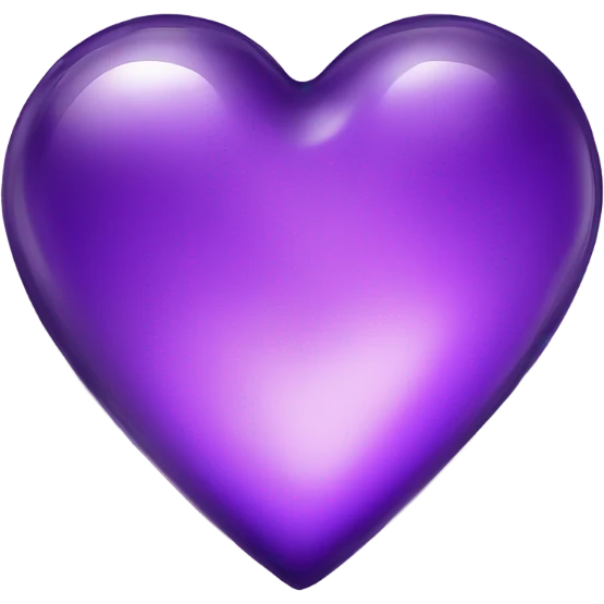 Shiny glass violet heart  emoji