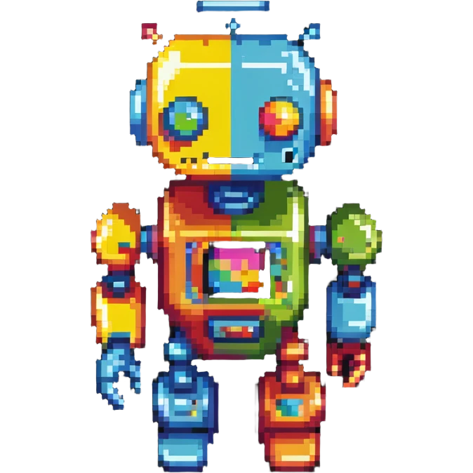 colorful robot emoji