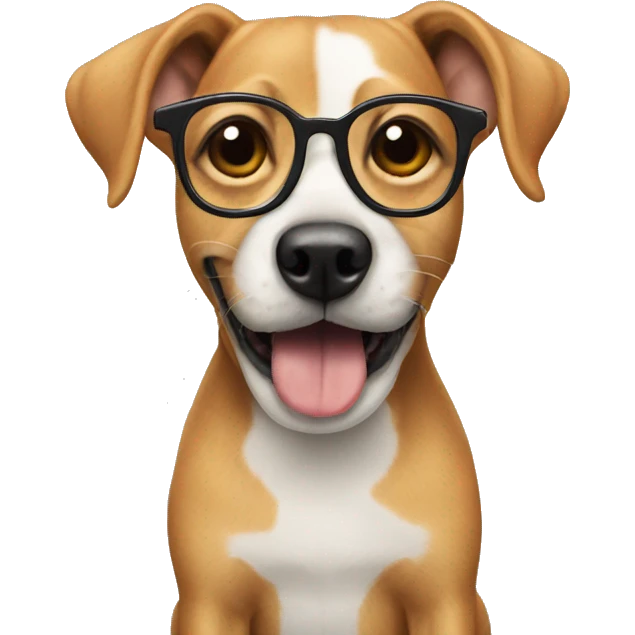 Dog eating glasses  emoji