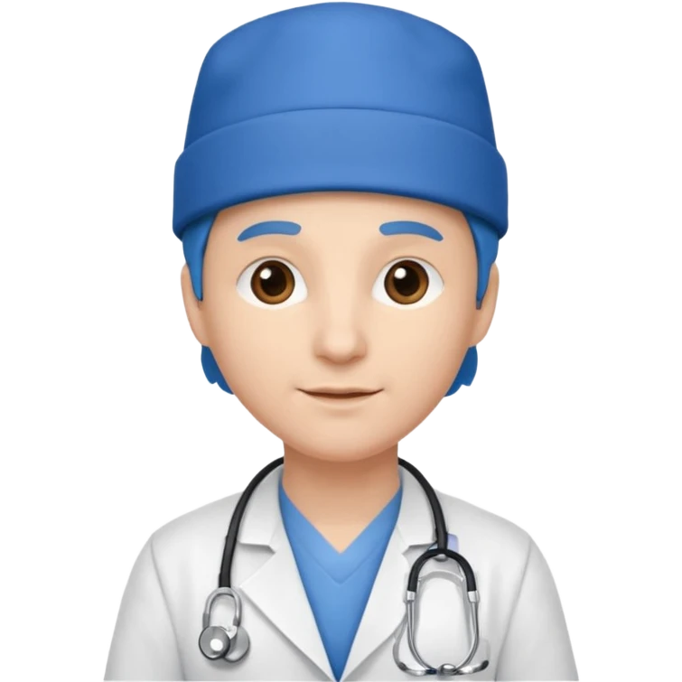 blue hat doctor emoji