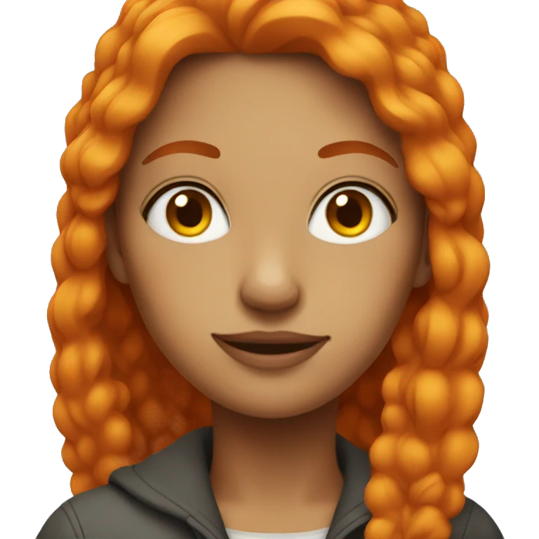 Woman with orange hair emoji