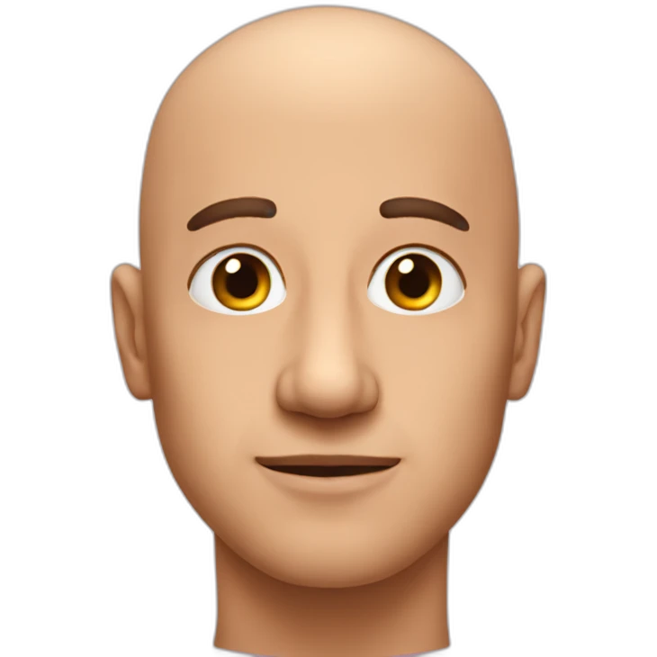 Bald man with 2 noses emoji