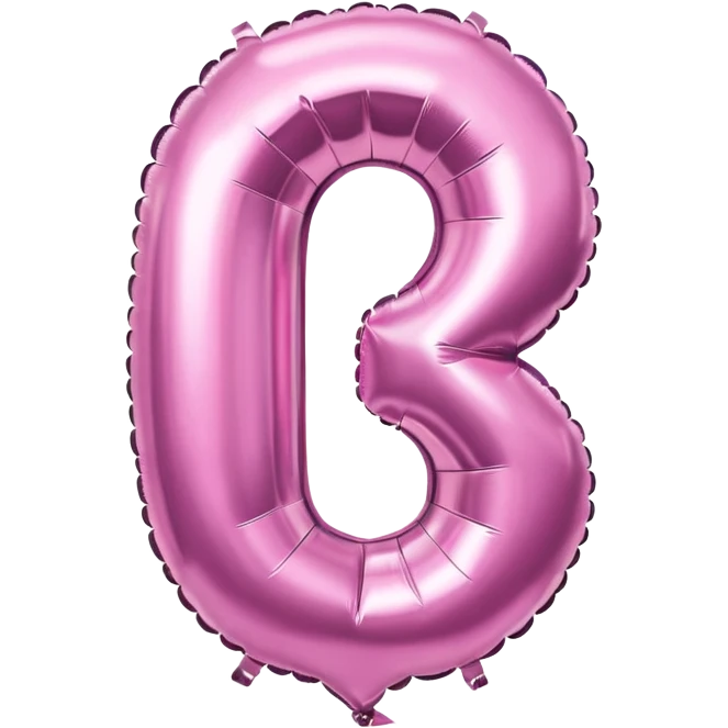 Pink foil balloon in the shape of a number 0 emoji