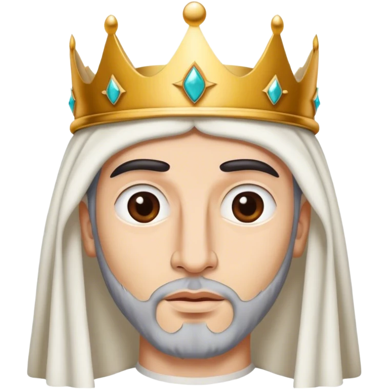 middle east king in white skin with crown emoji