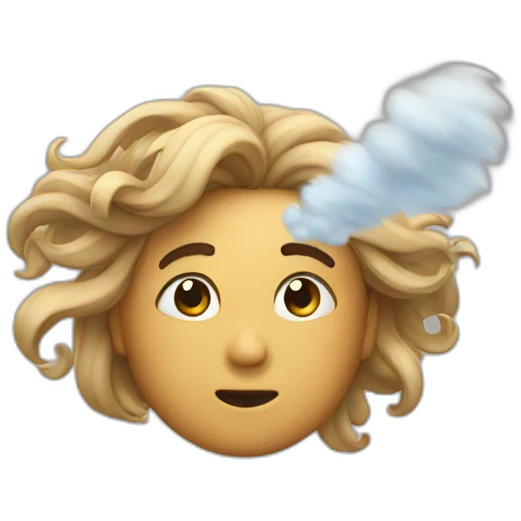 Wind blowing emoji