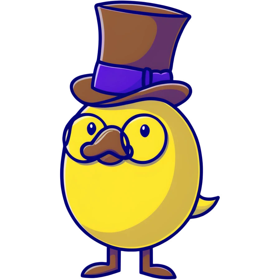 lemon with a monocle, top hat, and cravat emoji