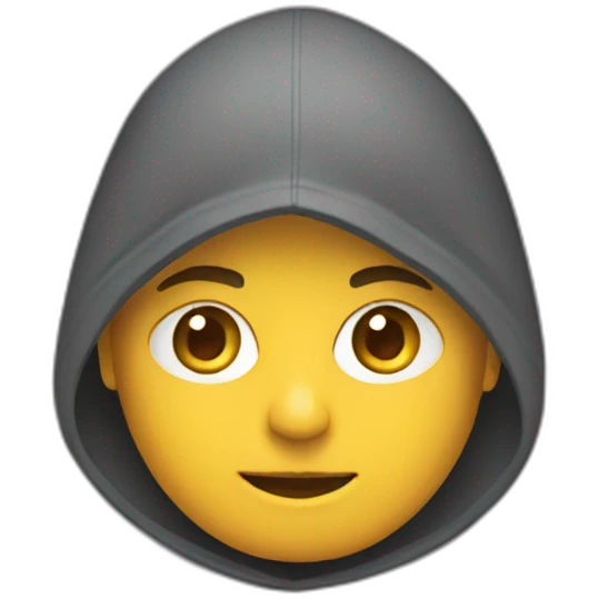 developer in a dark grey hoodie emoji