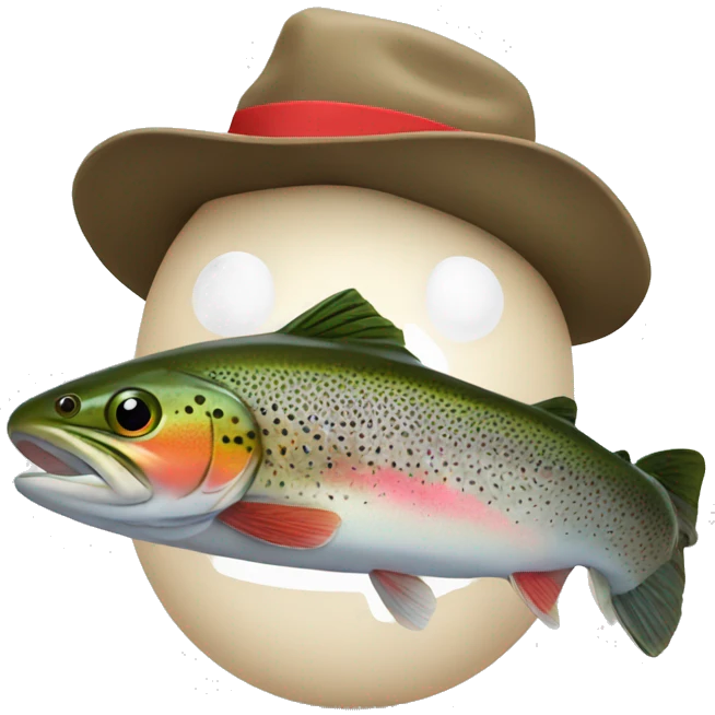 Trout with a hat emoji