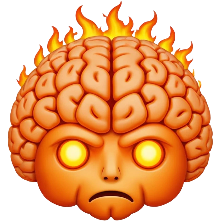 Brain on fire emoji