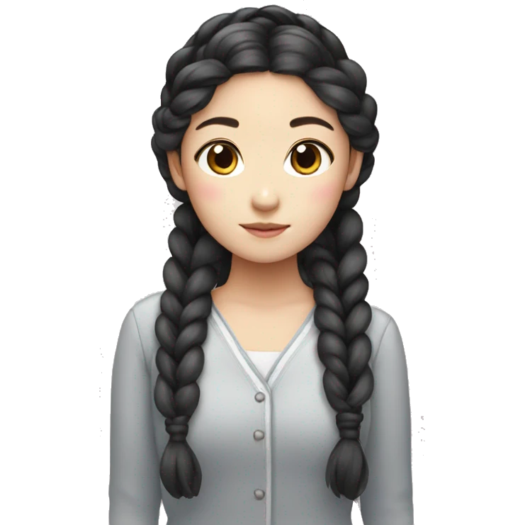 korean girl with braid emoji