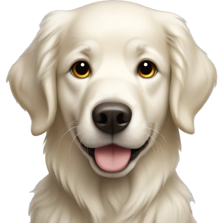 white golden retriever called robbie emoji