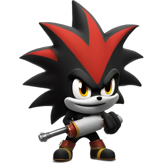 shadow the hedgehog facing a blunt (prop) emoji