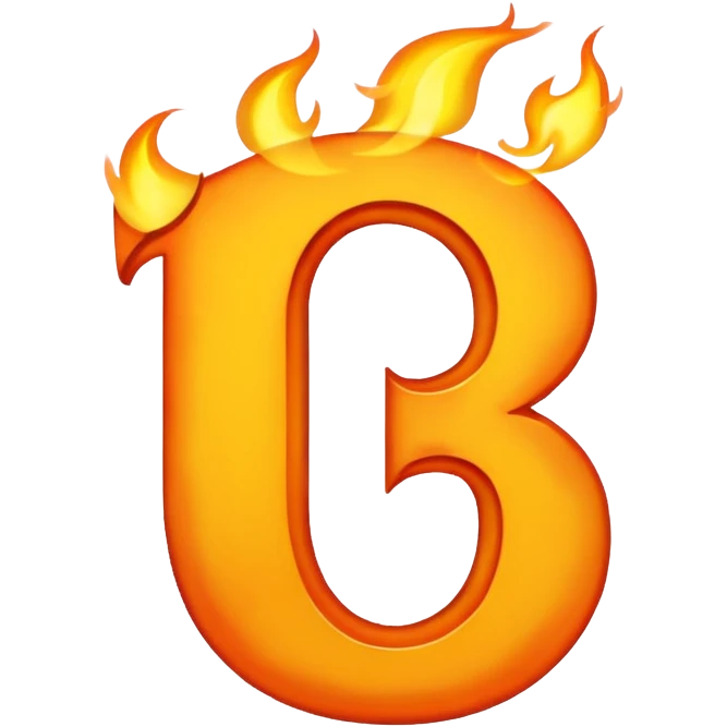 Fuego con la letra J emoji