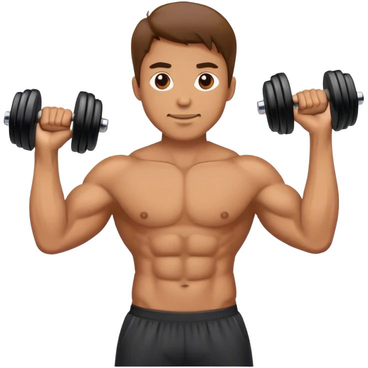 man holding dumbbells emoji
