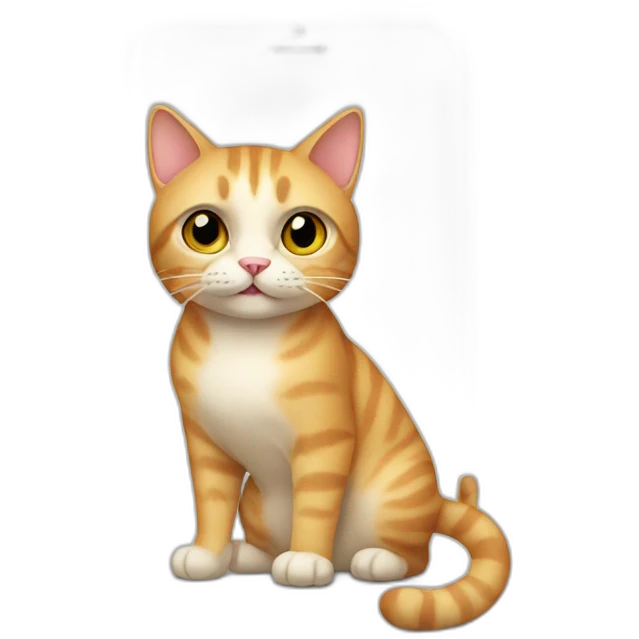 cat with iphone emoji