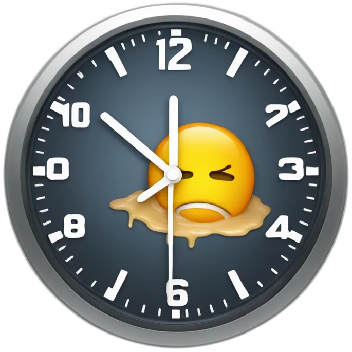clock melting emoji