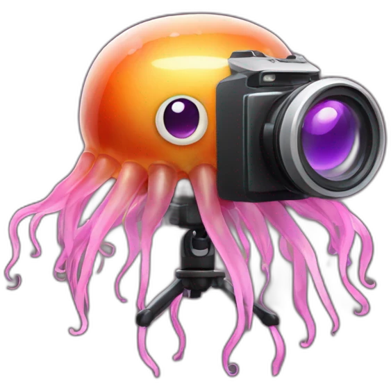A jellyfish with a camera emoji