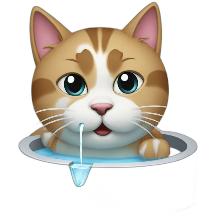 cat water fountain emoji