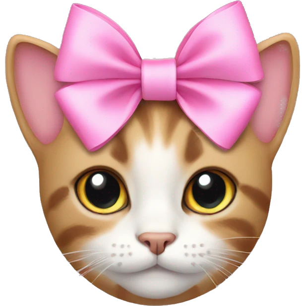 cat in pink bow emoji