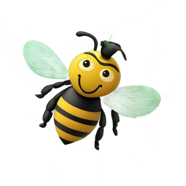 Bee hiding marijuana  emoji