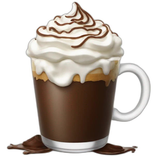 coffee with whipped cream and chocolate shavings emoji
