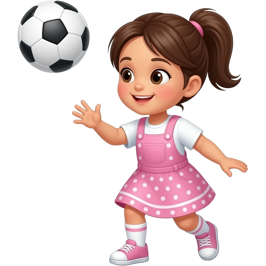 Anna playing with ball emoji