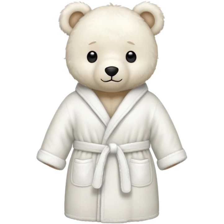 white teddy bear bathrobe emoji