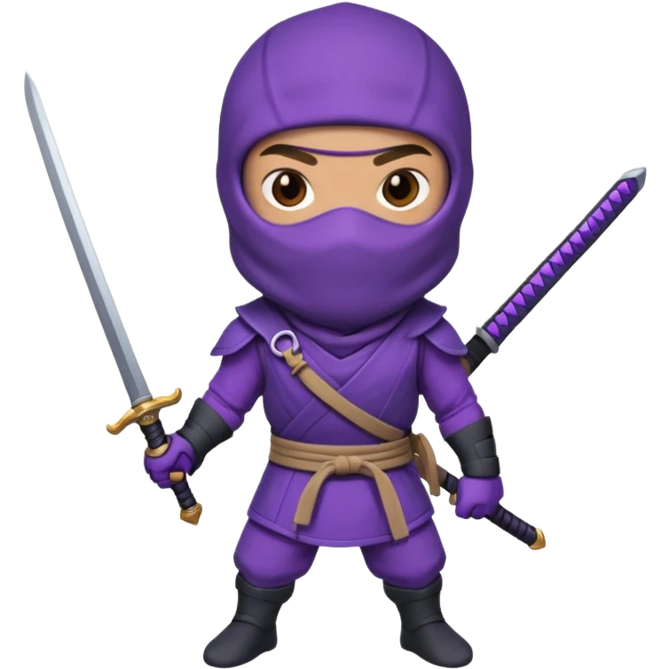 purple ninja holding a sword emoji