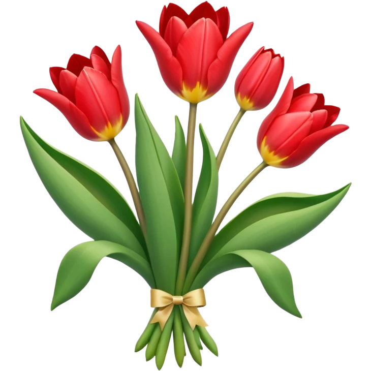 Ramo de tulipanes blancos con un cinta emoji