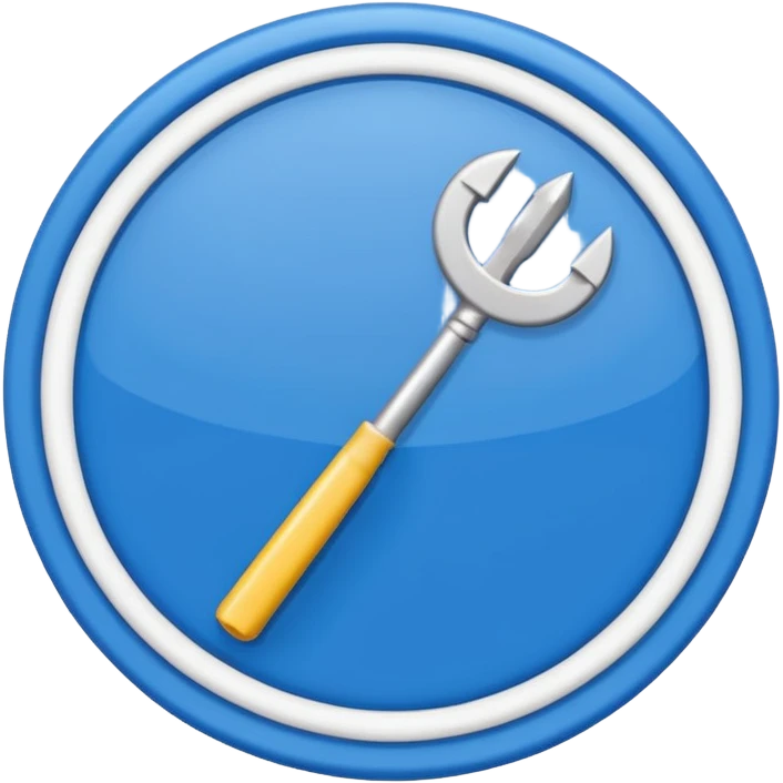 Circulo azul con una flechita adentro de color blanco emoji