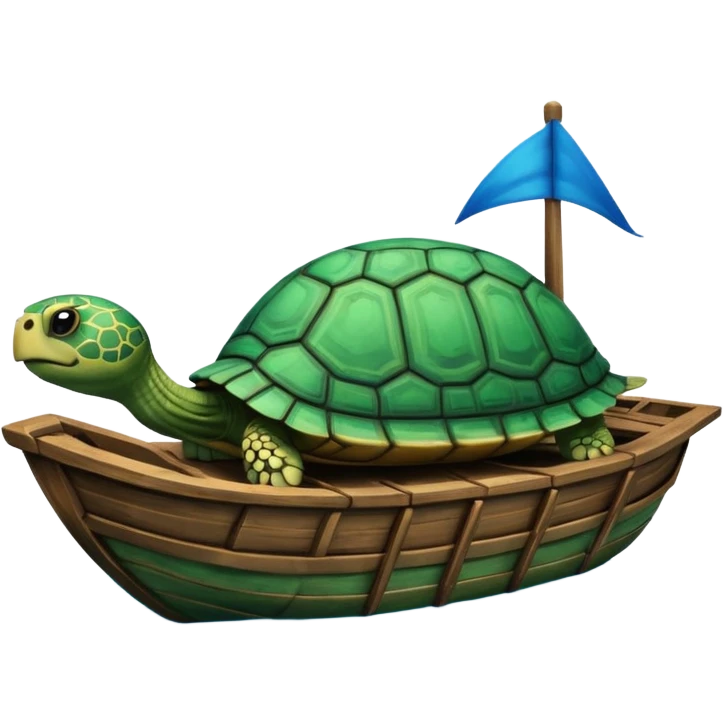 Turtle on a boat emoji