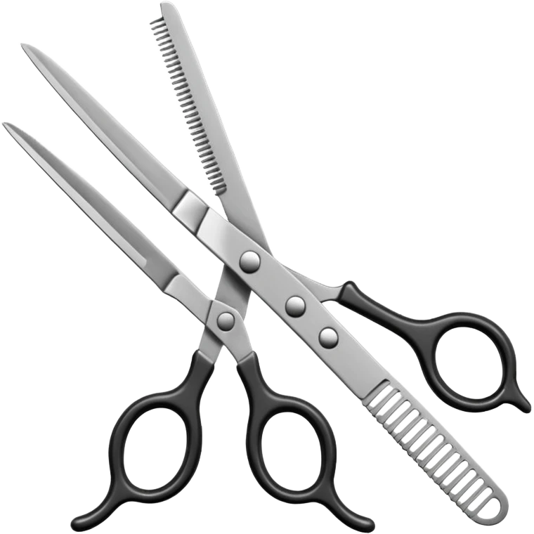 barber shop, scissors, comb. emoji
