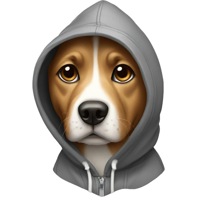 Dog wearing hoodie  emoji