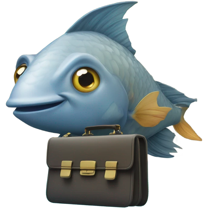 a fish that goes to work emoji