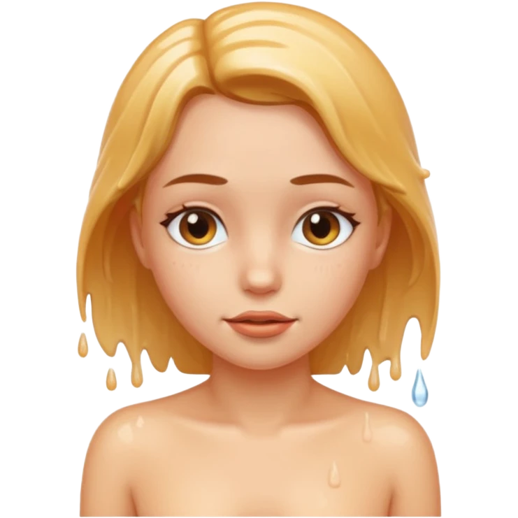 A girl who lost his bikini and now naked  emoji