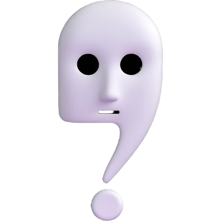 faceless face with a question mark emoji