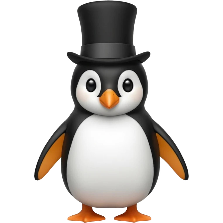 Penguin with tiny hat emoji