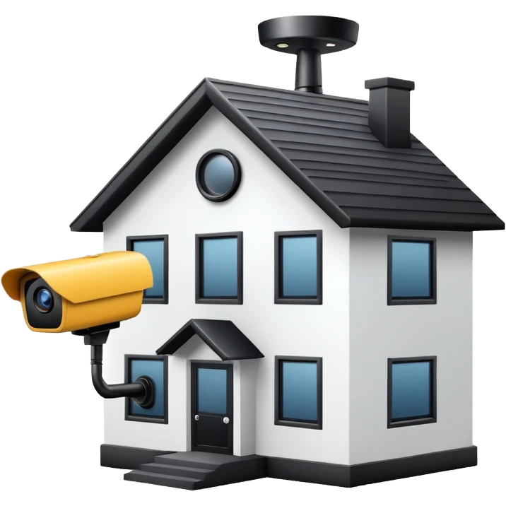 House with security camera emoji