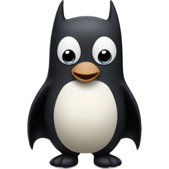 Batman Adelie Pinguin emoji