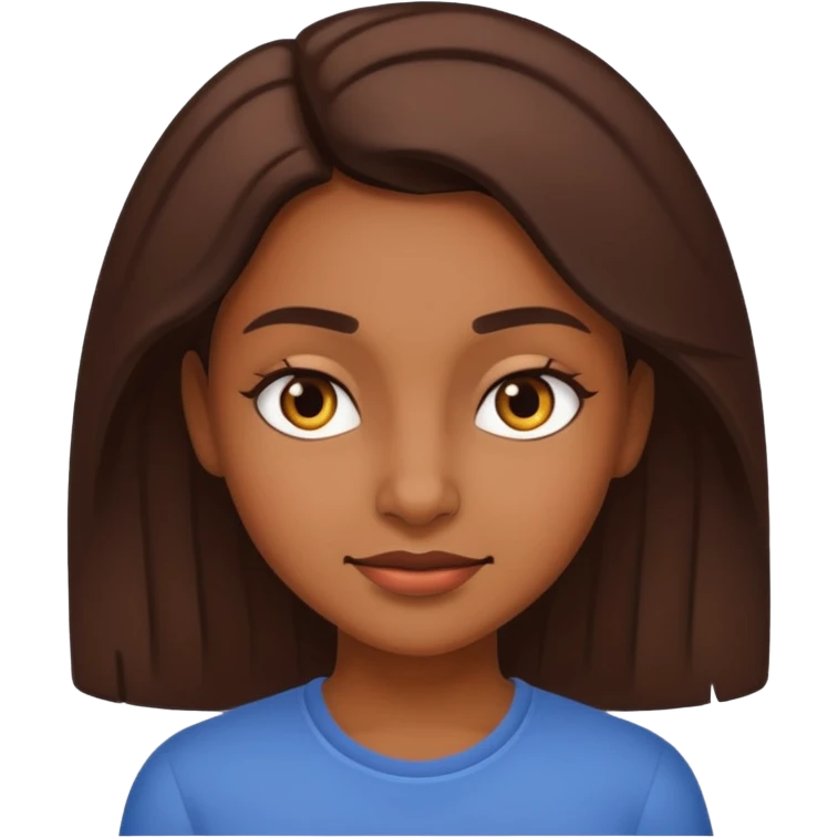 An arrogant brown-skinned girl emoji