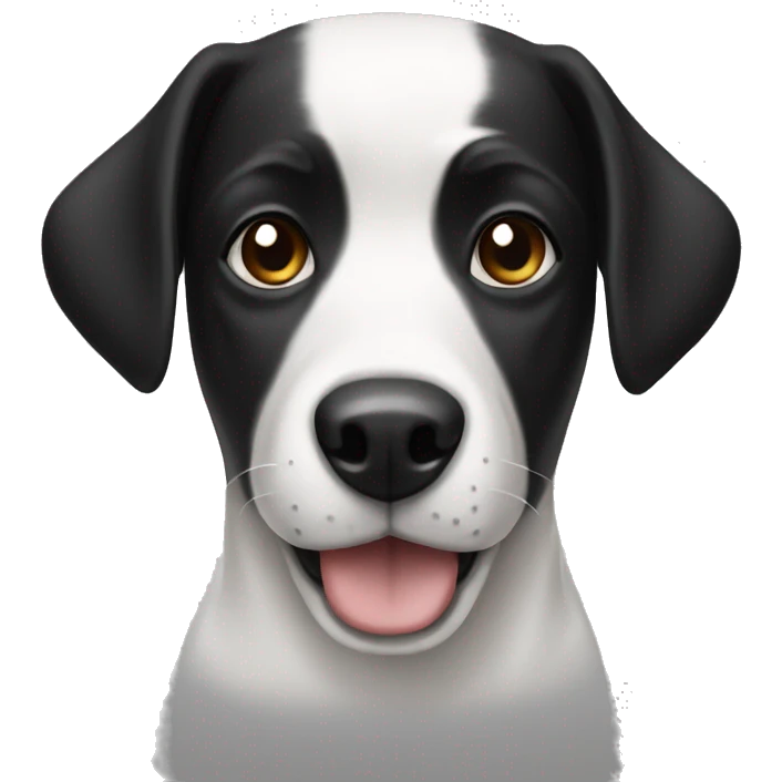 black and white dog  emoji