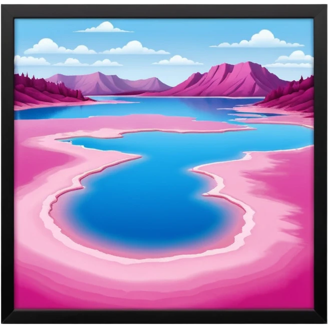 Australia full  pink lake image in professional look emoji
