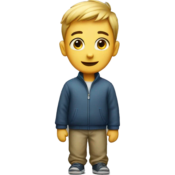 A boy standing with 11 number  emoji