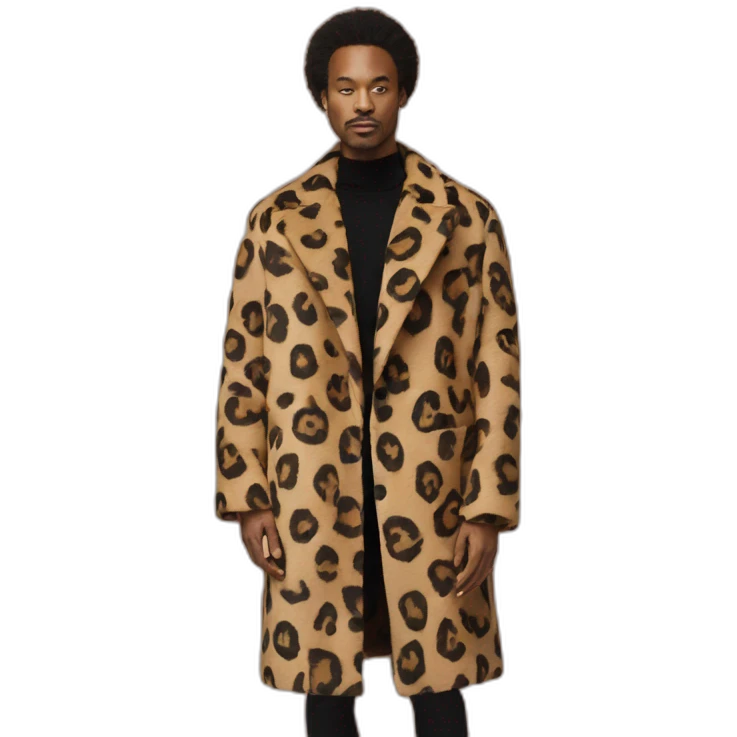leo print coat emoji