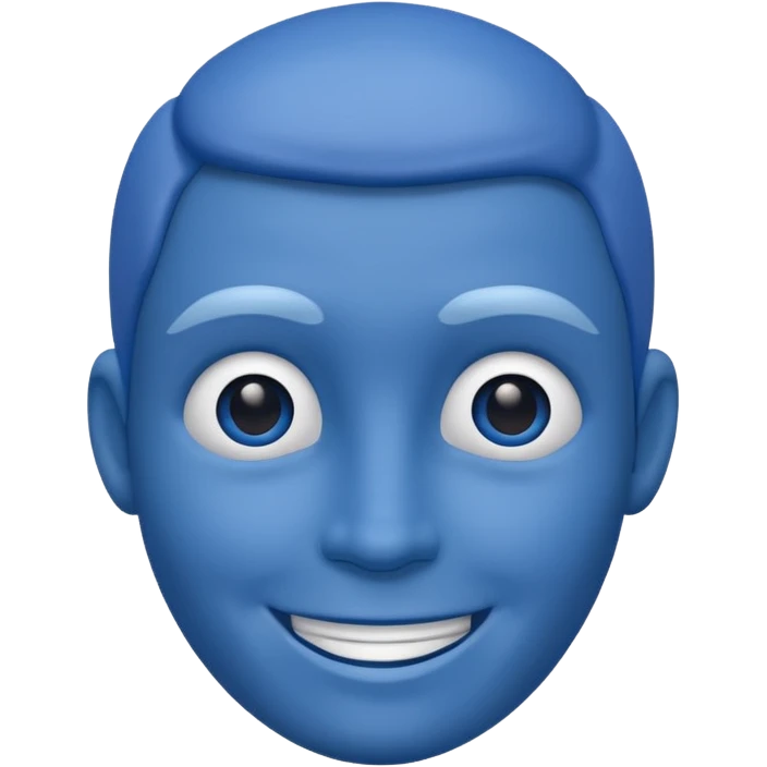 blue person speaking emoji