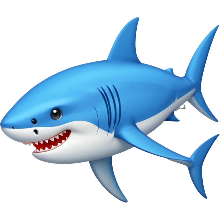 Un tiburón con tenis azules emoji