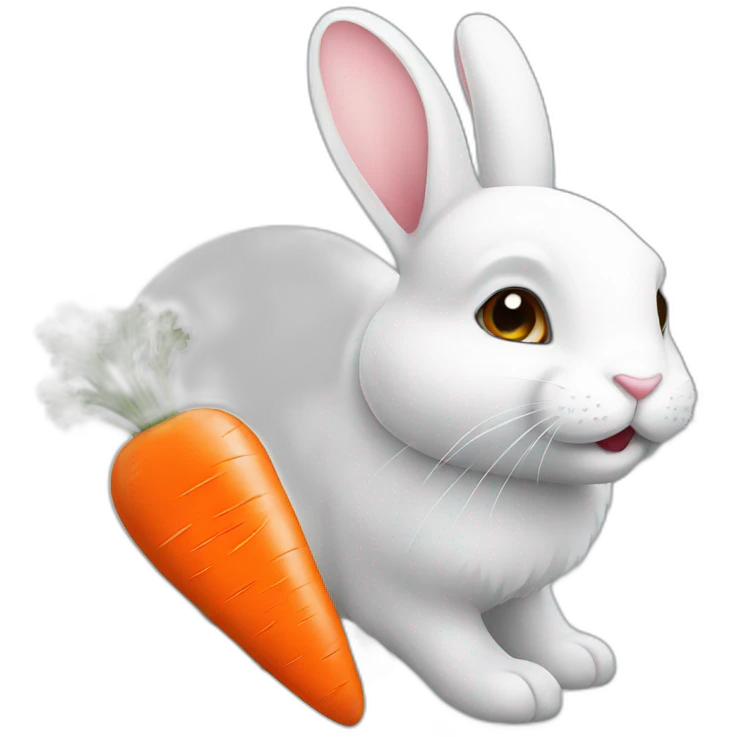 bunny with carrot emoji