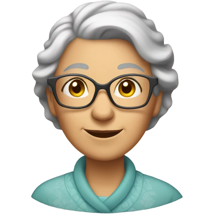 grandma leaning emoji