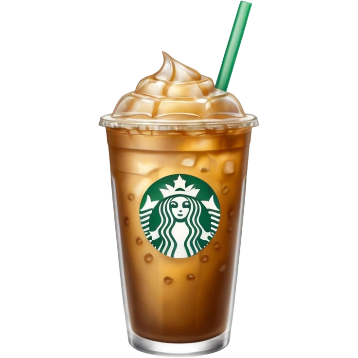Gold Starbucks iced coffee  emoji